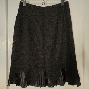 Anthropologie Black Lace Skirt - Size 8